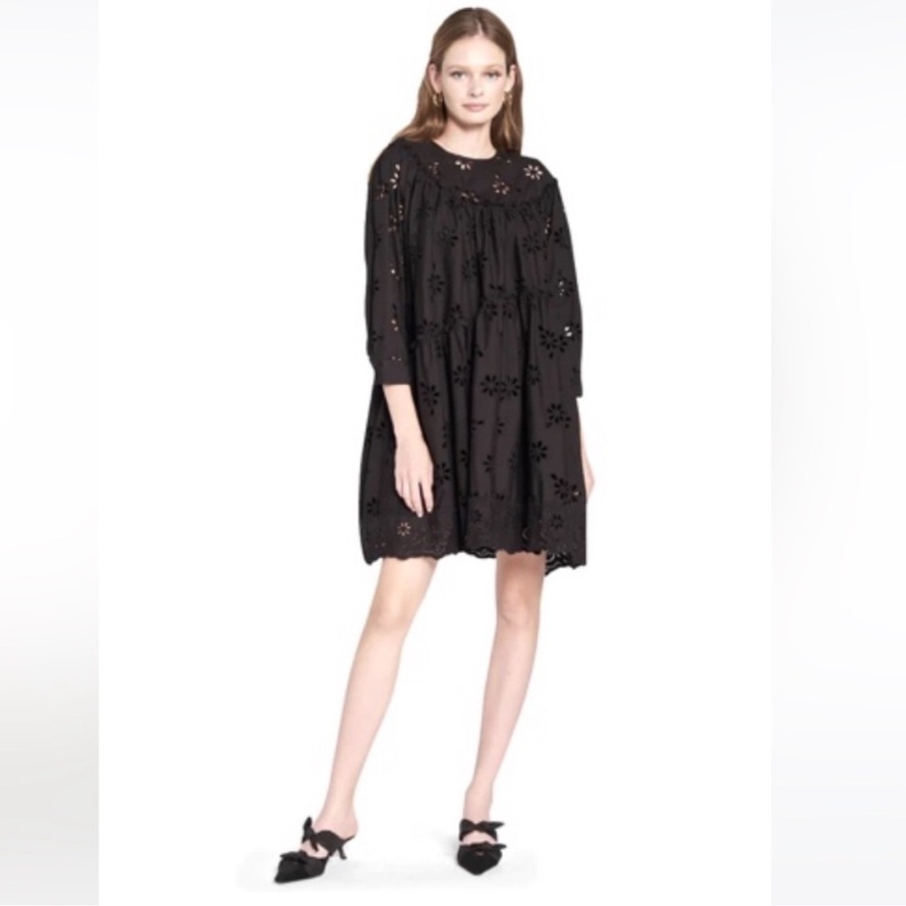 En Saison | Black Eyelet Shift Dress